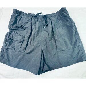 Lands' End Mesh Lined Black Cargo Shorts Womens XL 16 - 18  Pockets 4.5" Inseam